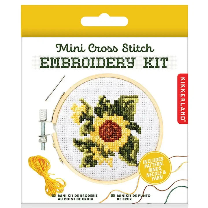 Sunflower  Cross Stitch Kit - Kikkerland