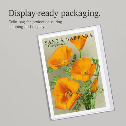 Santa Barbara Greeting Card - California, Poppy Flowers