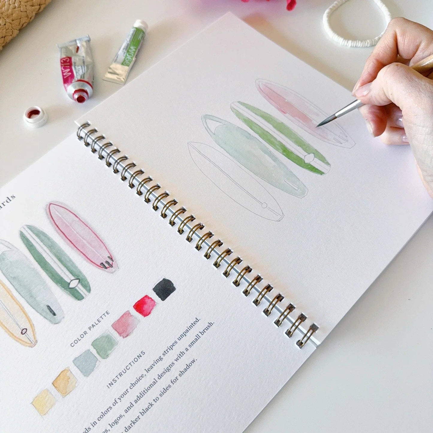 Tropical watercolor workbook