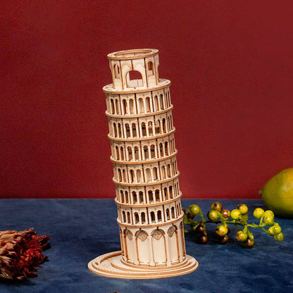 3D Wood Puzzle: Leaning Tower of Pisa
