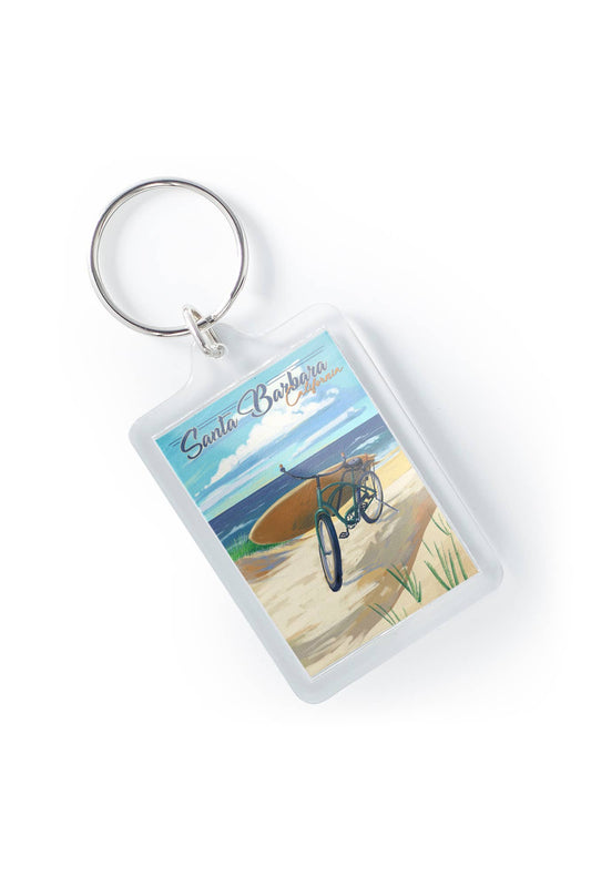 Beach Cruiser Santa Barbara Key Chain