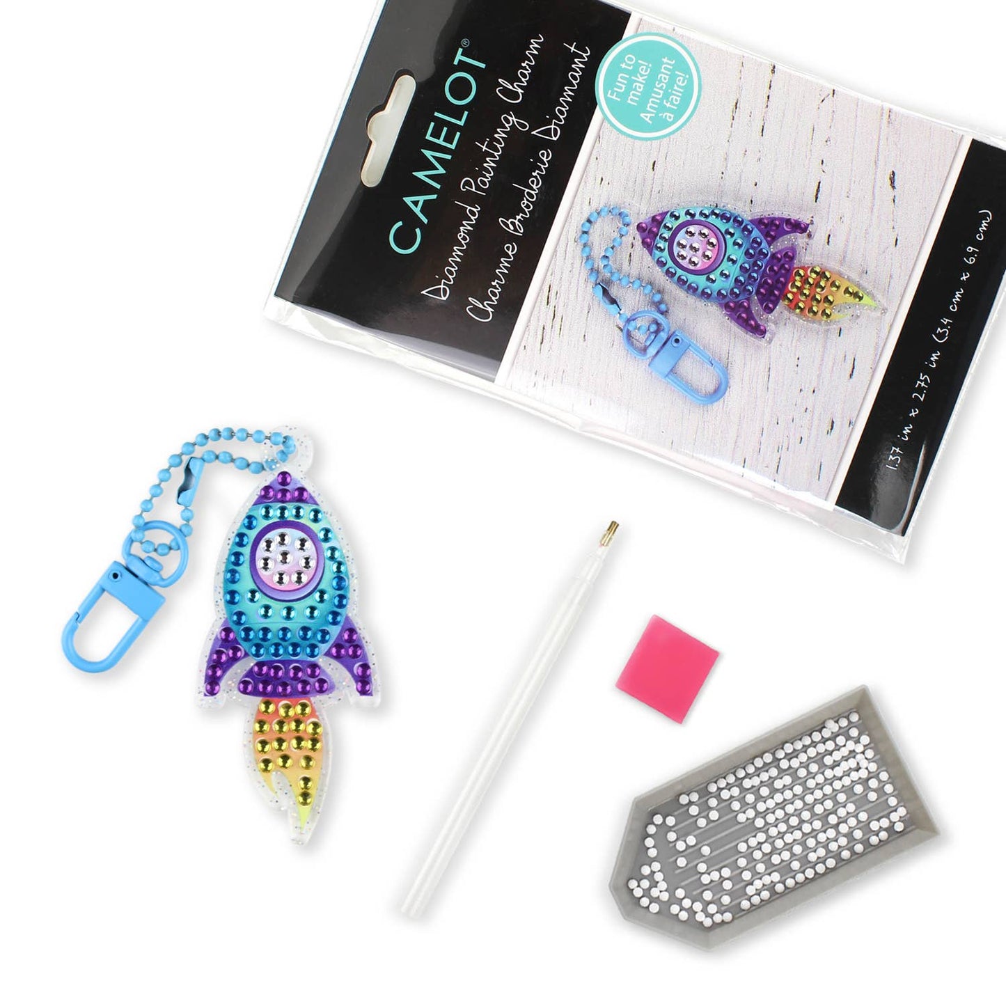 Blast Off Diamond Painting Key Charm Kit