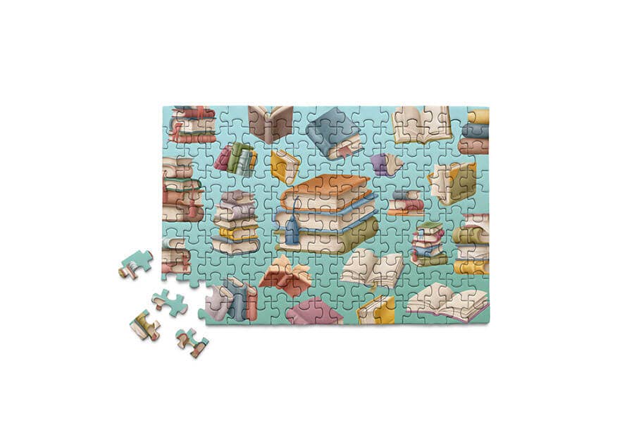 Book Collage Micro Puzzle