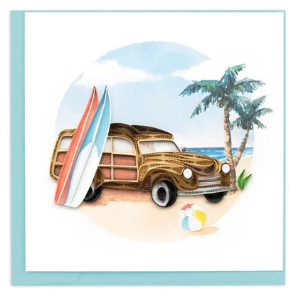 Classic Woodie Quilling Card