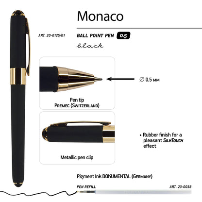 Monaco - Black Ballpoint Pen