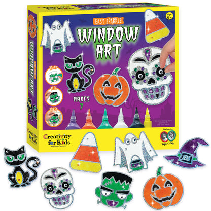 Halloween Easy Sparkle Window Art Craft Kit for Kids\
