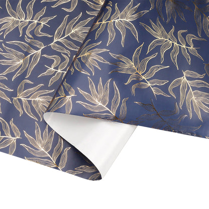 Botanical Leaf Navy/Gold - 30" x 10' Wrapping Paper |