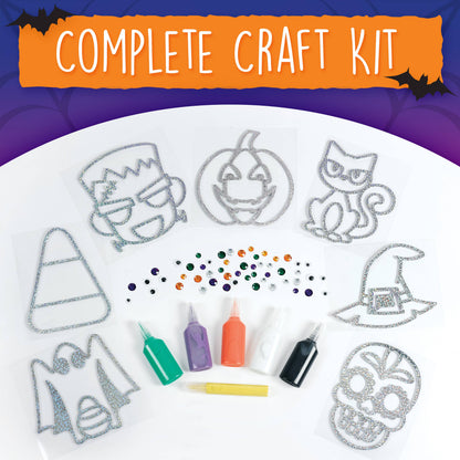 Halloween Easy Sparkle Window Art Craft Kit for Kids\