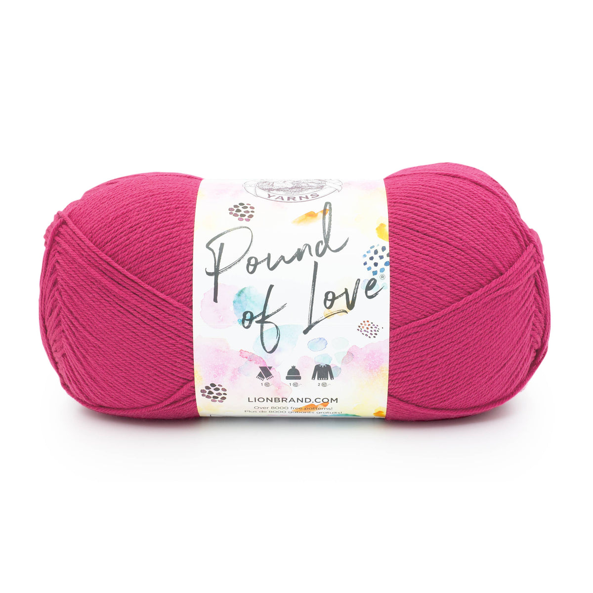 Lion Brand Yarn Pound of Love  1 Pack: Cerise