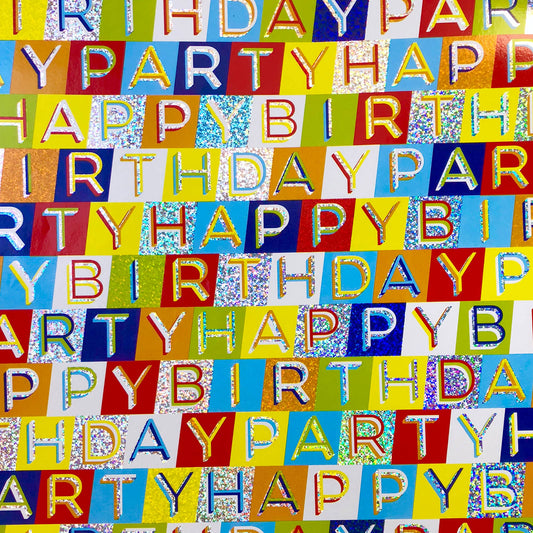 Glitter Birthday Gift Wrap
