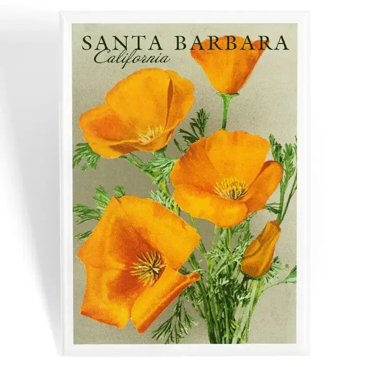 California Poppy Santa Barbara Magnet