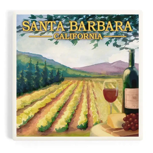 Wine Country Santa Barbara Ceramic Coaster