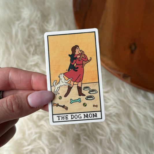 The Dog Mom Tarot Card Die Cut Sticker