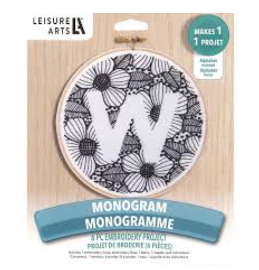 Leisure Art Embroidery Kit - Monogram