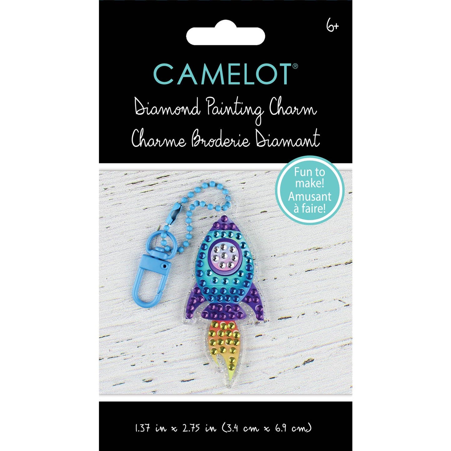 Blast Off Diamond Painting Key Charm Kit