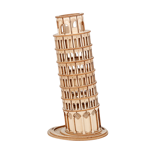 3D Wood Puzzle: Leaning Tower of Pisa