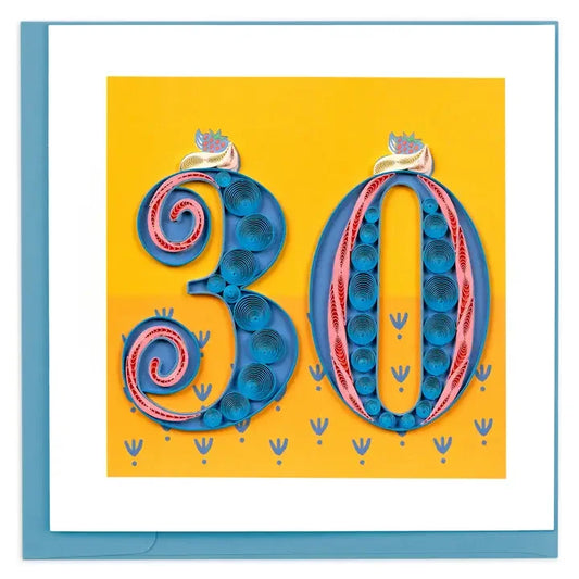 30th Birthday Quilling Card