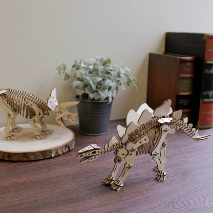 Wa-gu-mi Stegosaurus Wooden 3D Puzzle Kit