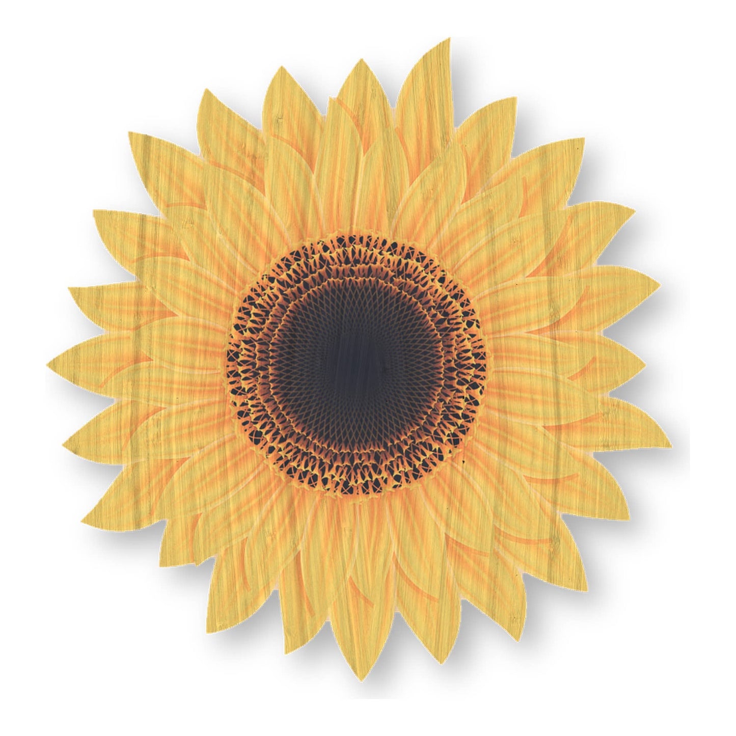 Sunflower - Floral Bamboo Wood Sticker