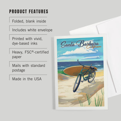 Santa Barbara Greeting Card - Beach Cruiser