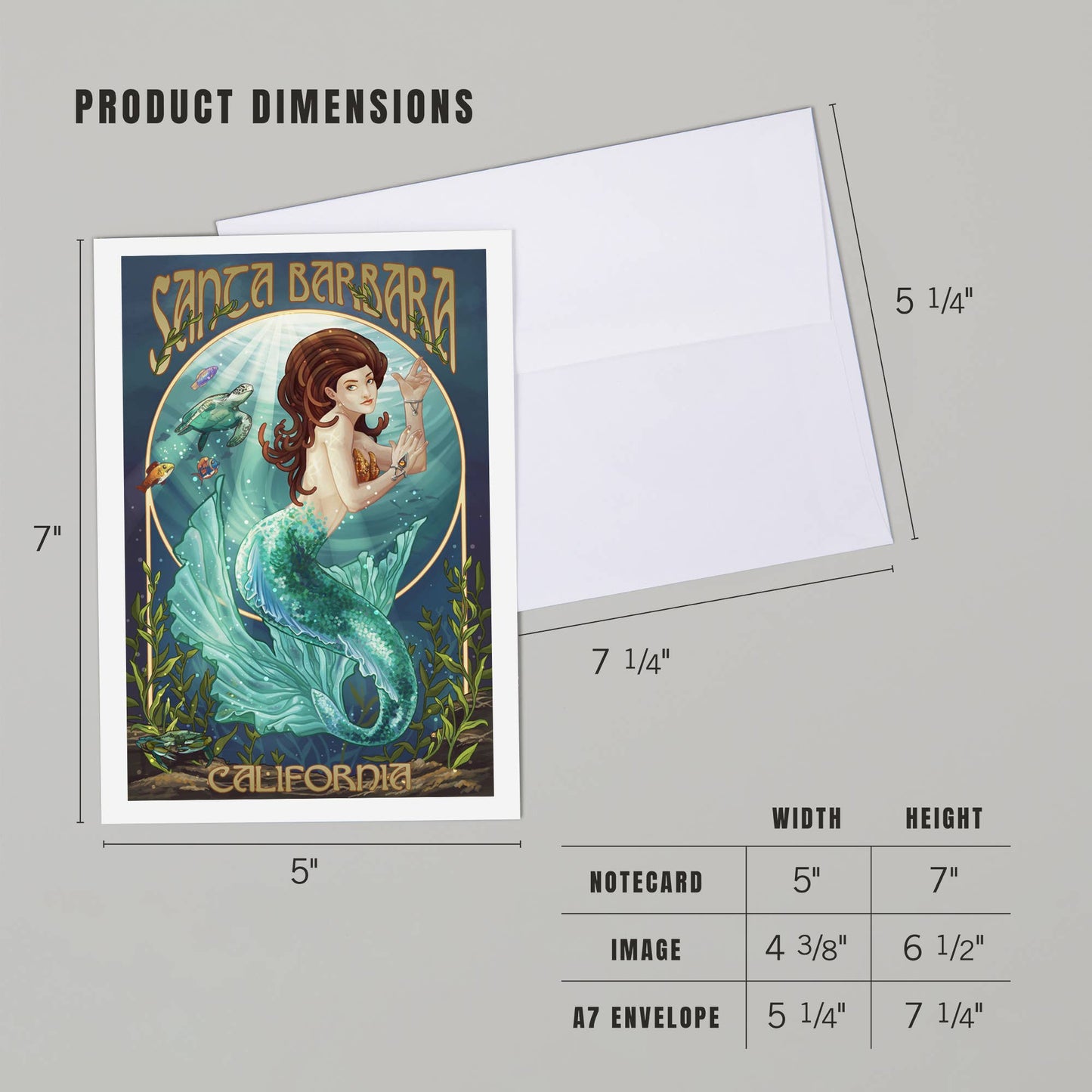 Santa Barbara Greeting Card - Mermaid