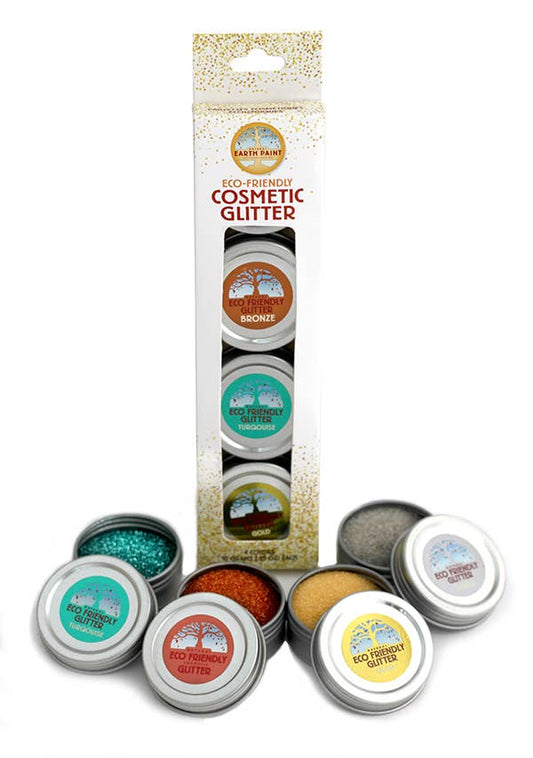 Eco-friendly Cosmetic Glitter: 4-Pack