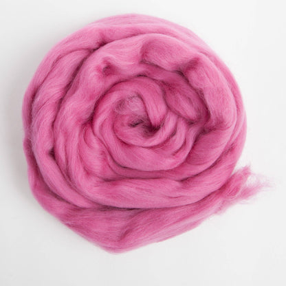Fuschia Merino Roving - Felting 1 ounce