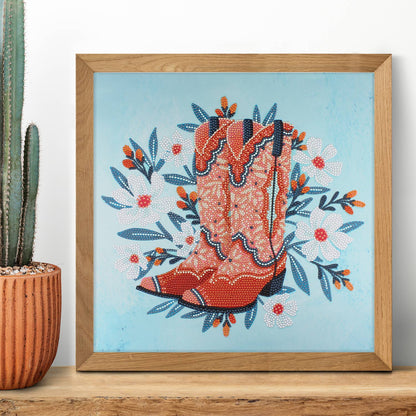 Boots and Fancy Free Cowboy Boots Diamond Painting Kit