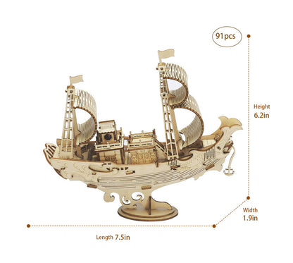 3D Wood Puzzle: Japanese Diplomatic Ship