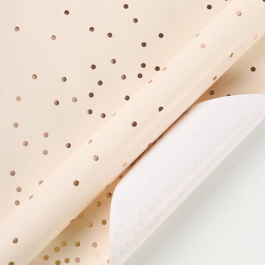Rose Gold Metallic Small Dot - 30" x 10' Wrapping Paper