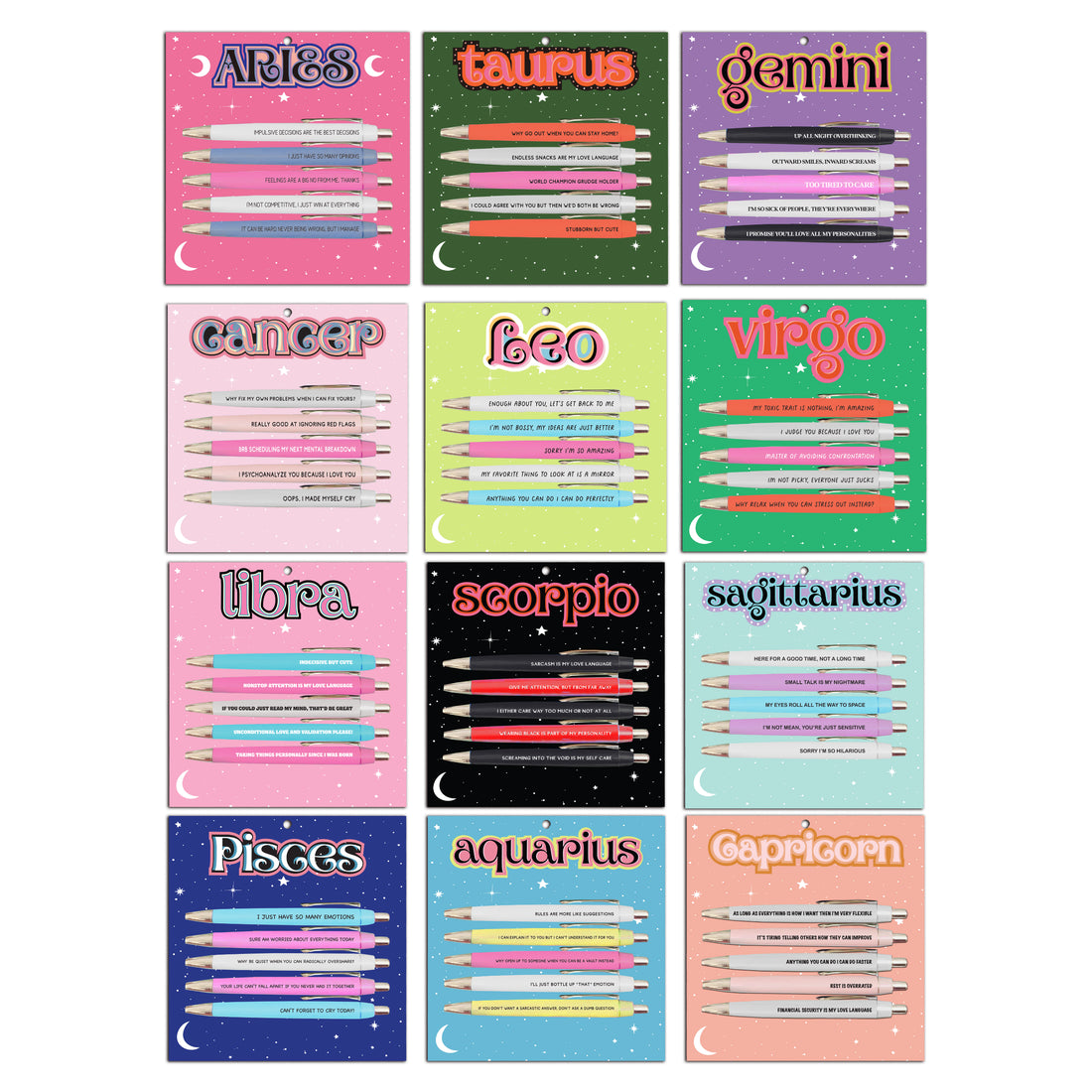 Scorpio Pen Set (astrology, zodiac, funny, gift, friend)