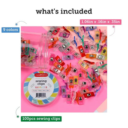 Incraftables 100pc Assorted Sewing Clips
