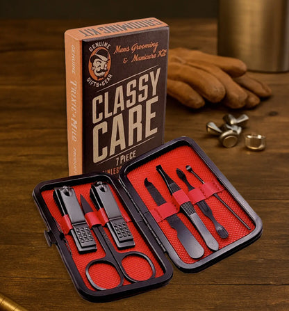 Classy Care 7 piece - men’s Grooming & manicure kit