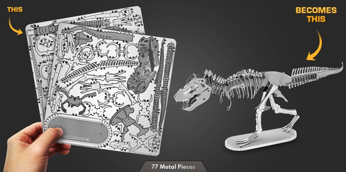 3D Metal Puzzle - Tyrannosaurus Rex Skeleton