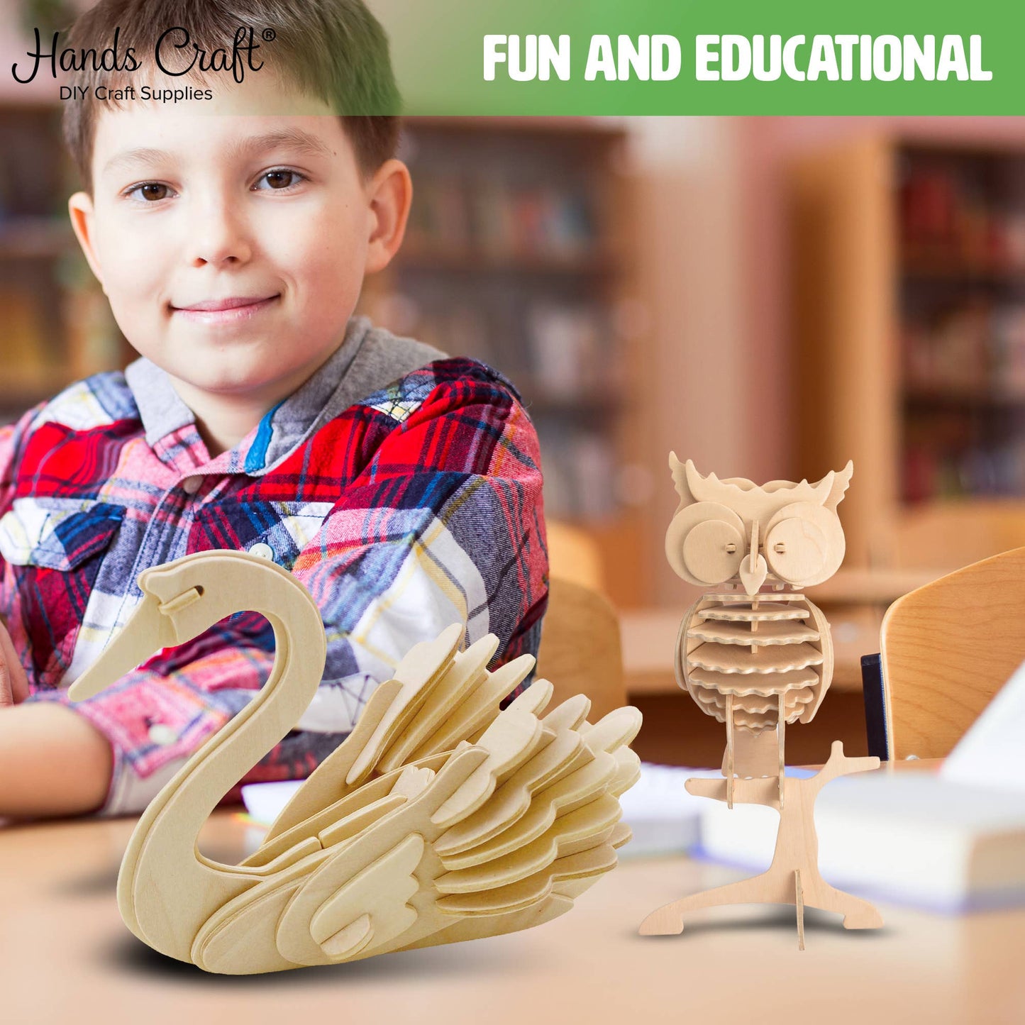 3D Wooden Puzzle Bundle Pack: Bird Animals