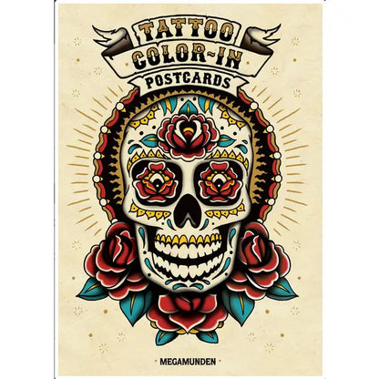 Tattoo Color-In Postcards