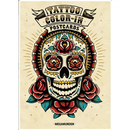 Tattoo Color-In Postcards
