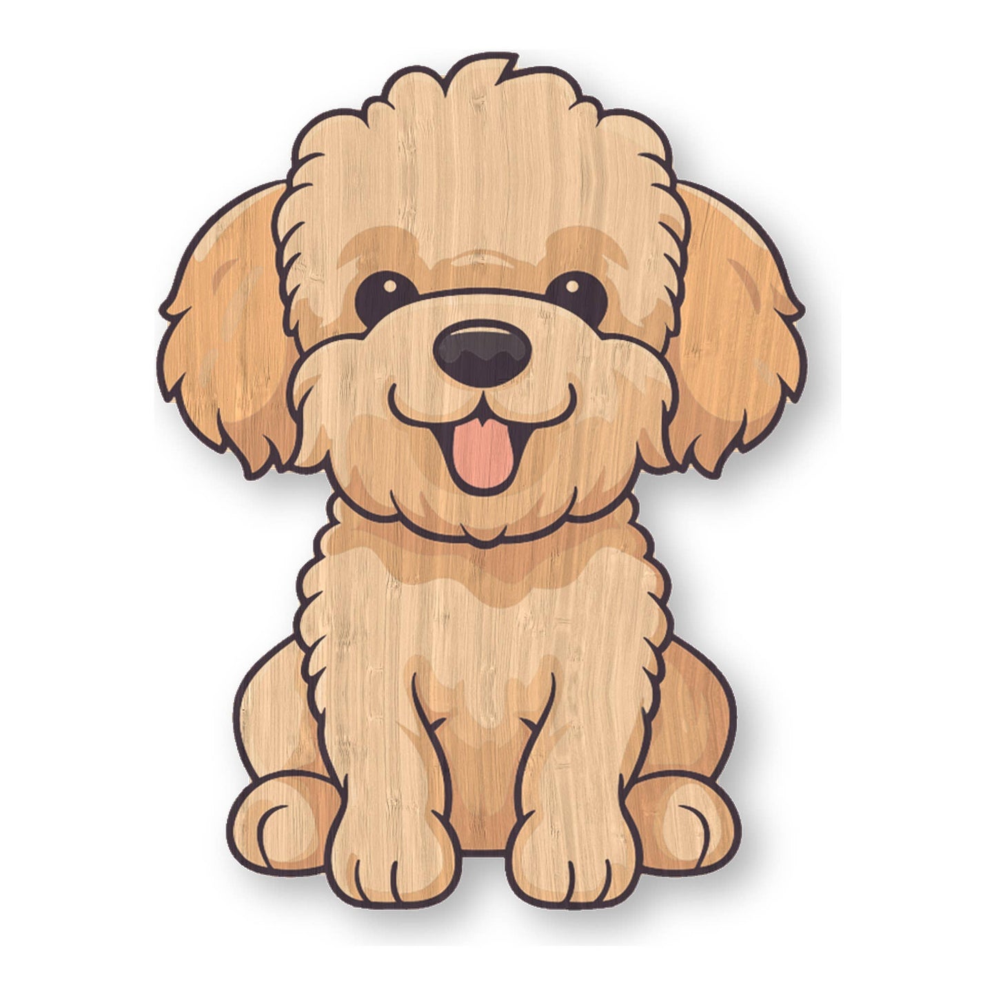 Goldendoodle - Dog Bamboo Wood Sticker