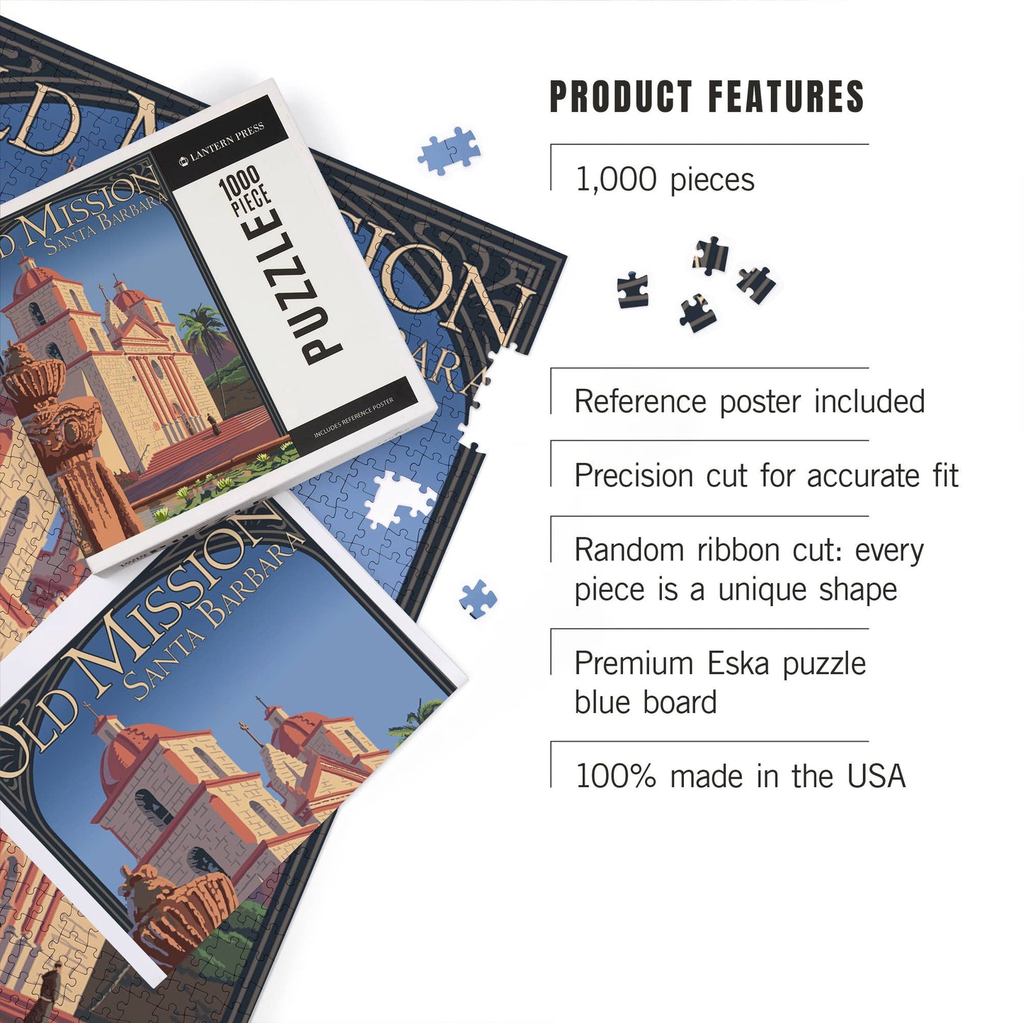 Old Mission Santa Barbara 1000 Piece Puzzle