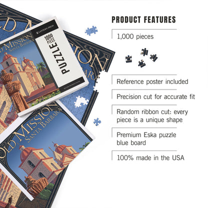 Old Mission Santa Barbara 1000 Piece Puzzle