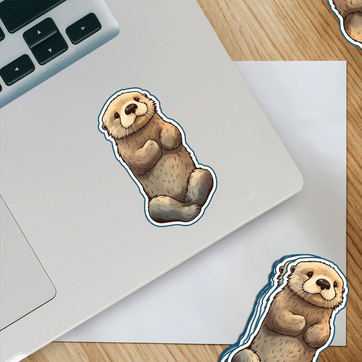 Floating Otter Sticker