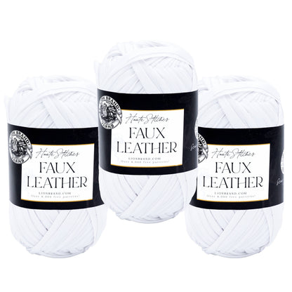 Lion Brand Yarn Haute Stitches Faux Leather 3 Pack: MotoJacket