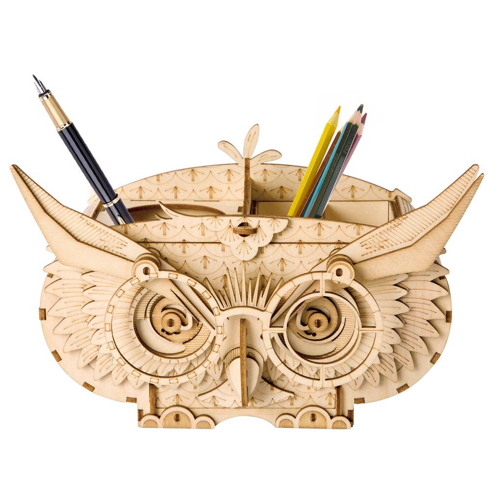 3D Wood Puzzle: Owl Storage Box