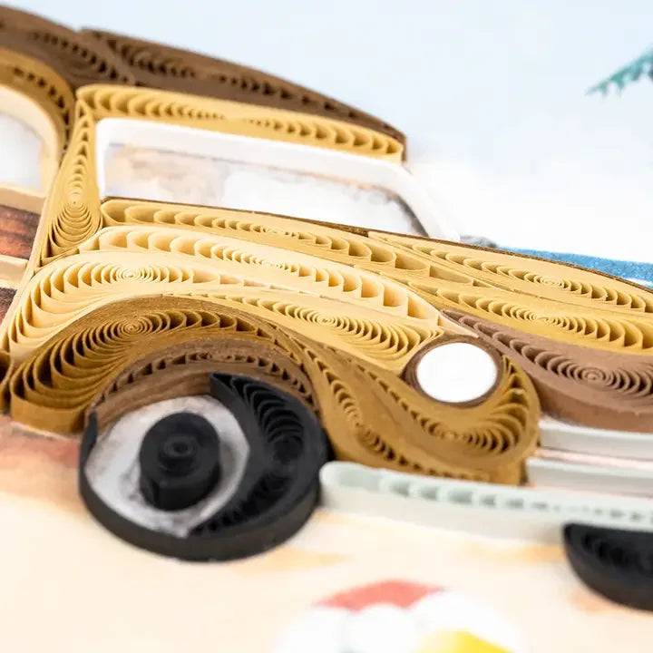 Classic Woodie Quilling Card