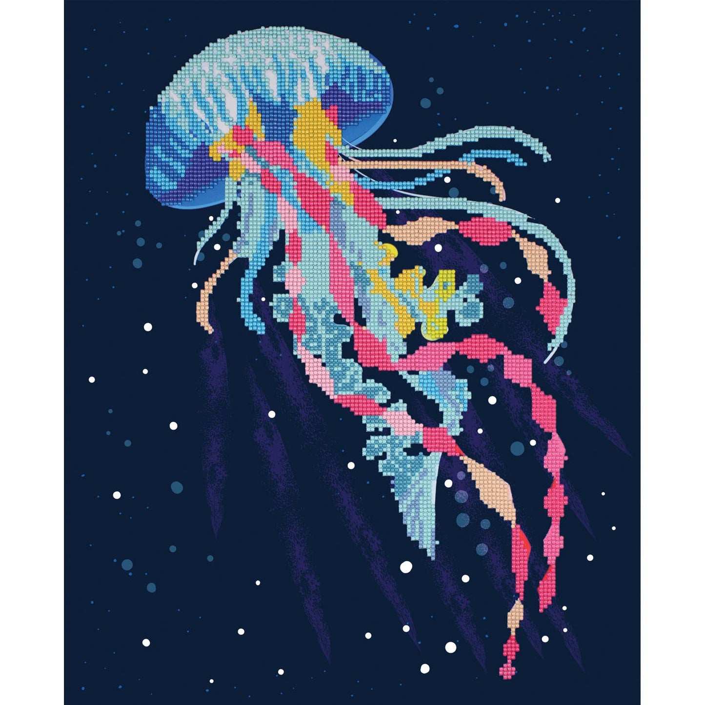 Vibrant Ocean Jellyfish Diamond Painting Kit