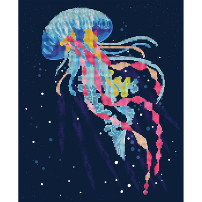 Vibrant Ocean Jellyfish Diamond Painting Kit