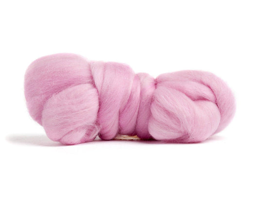 Pink Merino Roving - 1 ounce