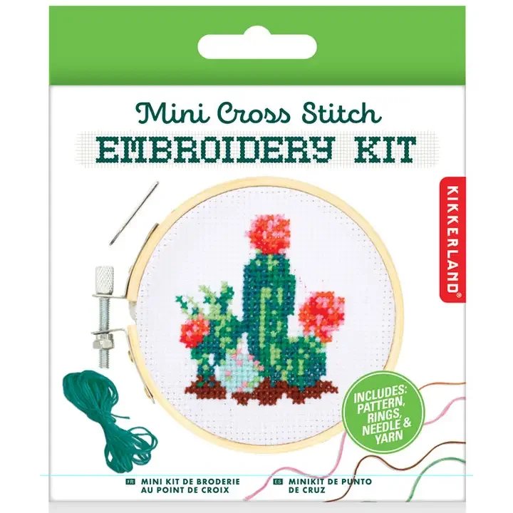 Cactus Mini Cross Stitch - Kikkerland
