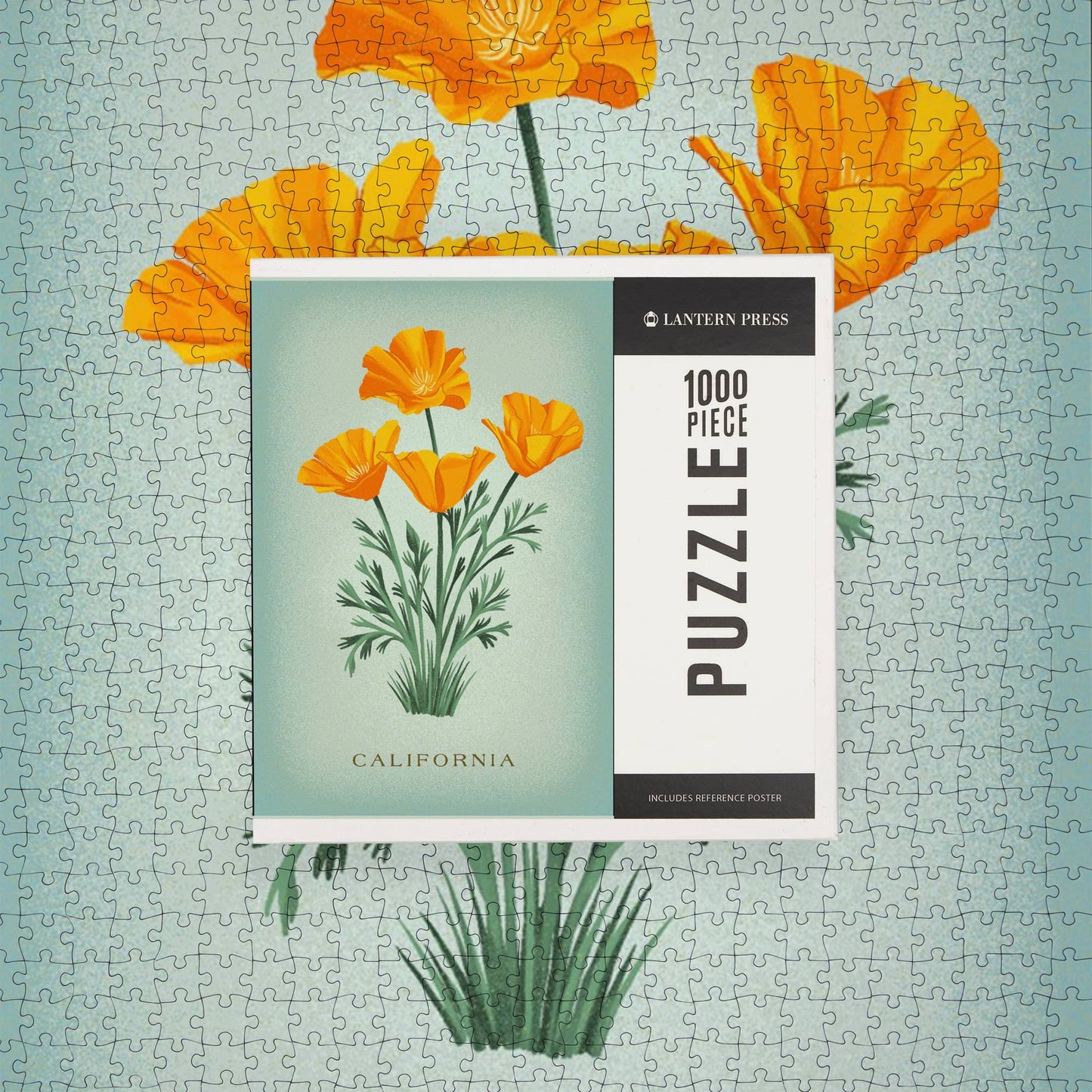 Vintage California Poppy 1000 Piece Jigsaw Puzzle