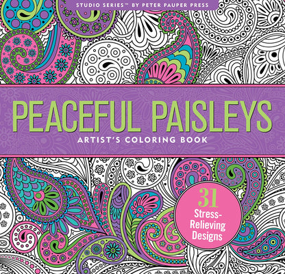 Peaceful Paisleys Artists Coloring Book